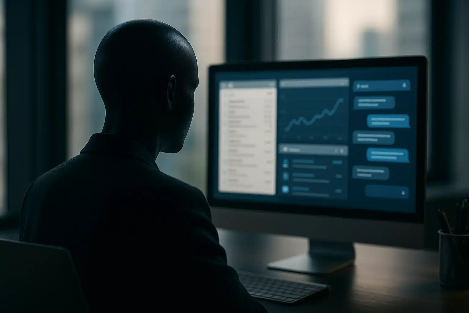 Illustration of enterprise dashboard highlighting all-access AI agents privacy risks and governance controls