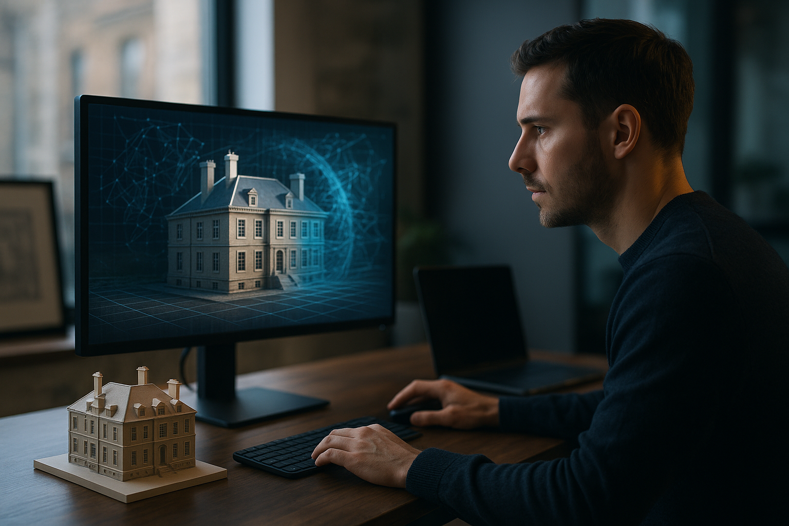 AI-driven heritage design: digital twin and generative design visualization of a historic building