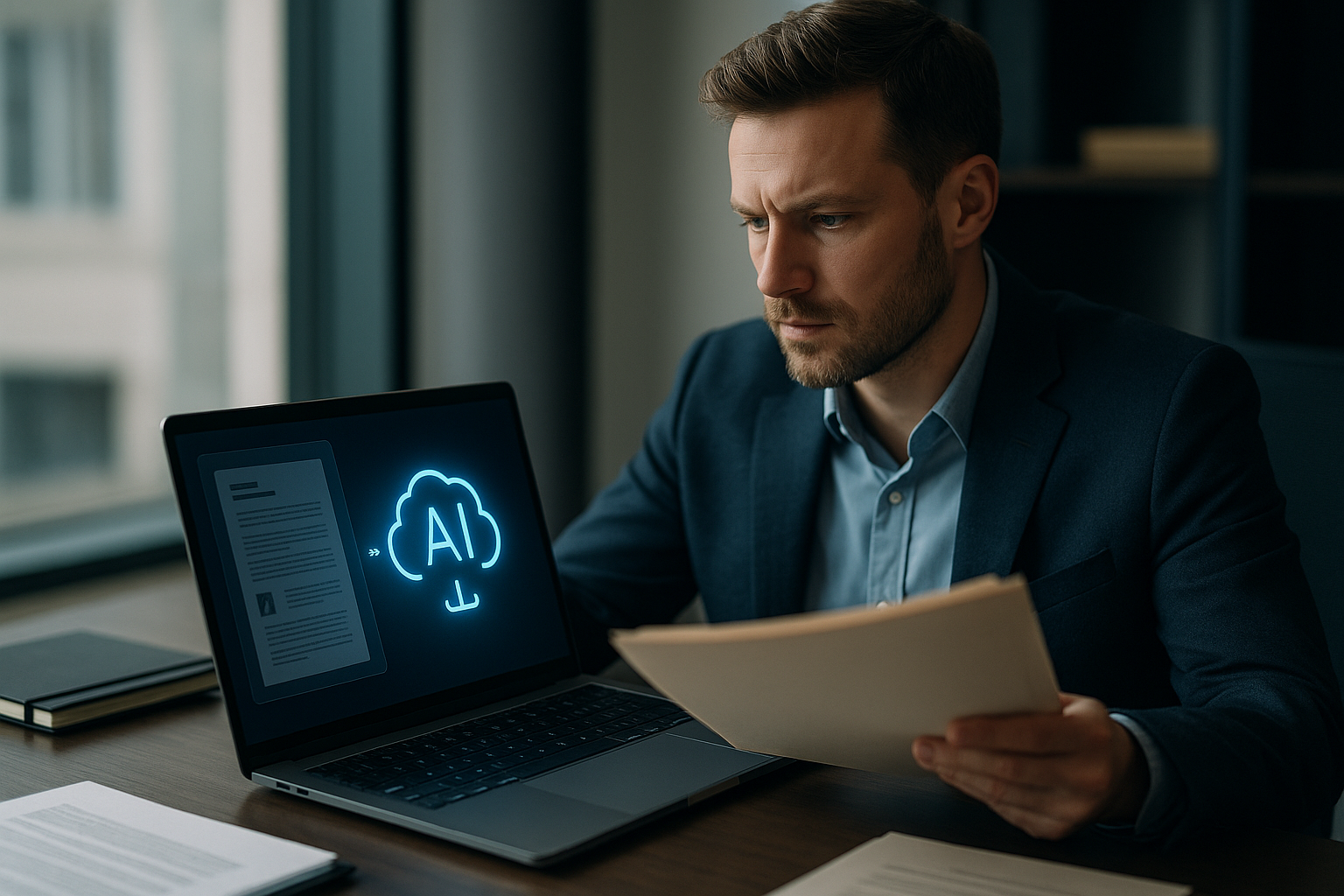 Abstract data privacy illustration showing contractor review and OpenAI contractor data uploads concept