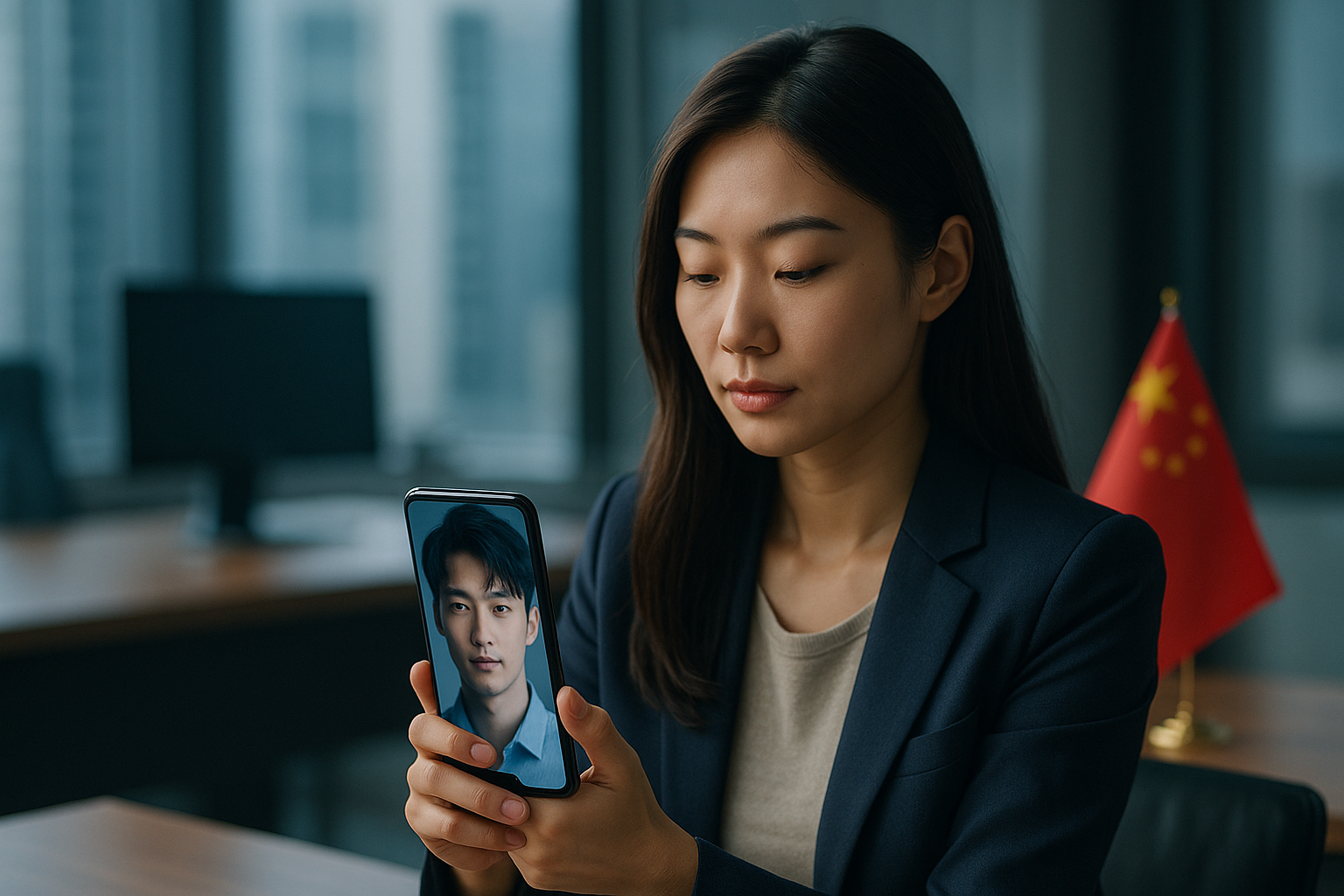 Smartphone chat with an attentive male AI avatar and digital gifts illustrating the Chinese AI boyfriend market