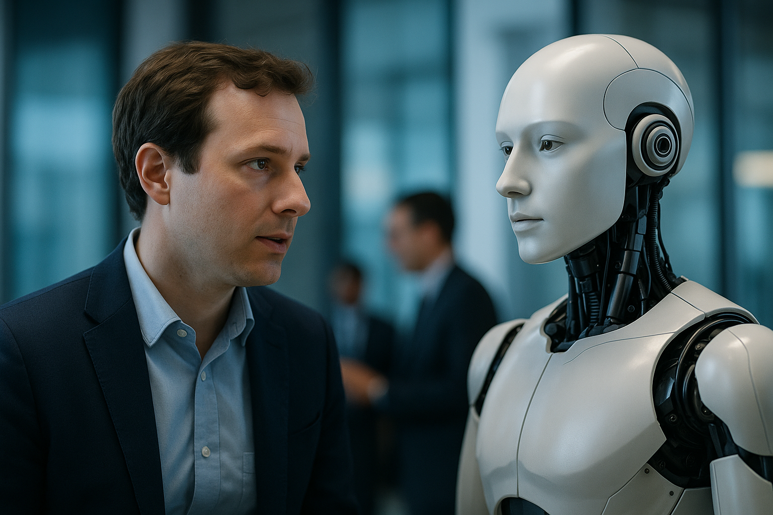 Illustration of an emotion-aware voice assistant using Google licensing Hume AI technology to interpret tone, rhythm and timbre