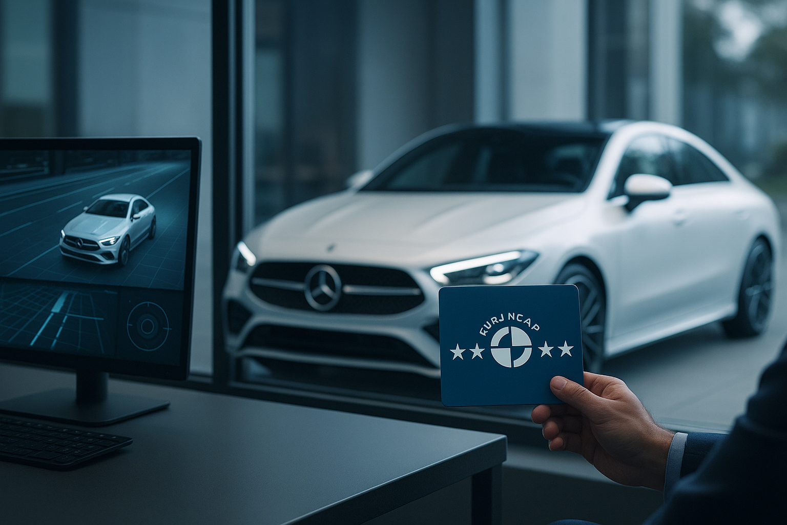 Mercedes‑Benz CLA with NVIDIA DRIVE AV during Euro NCAP 2025 evaluation