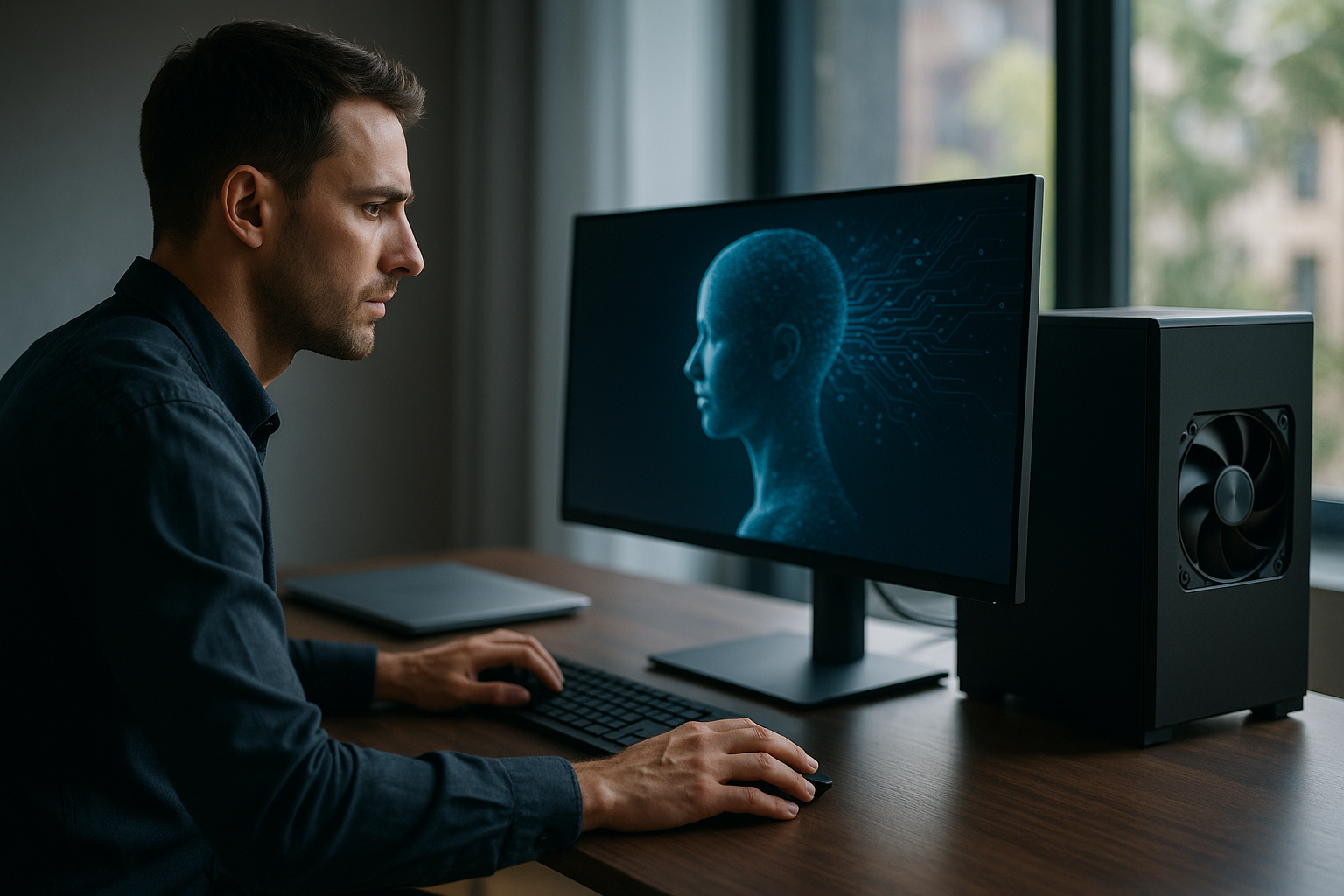 Local LLM inference on NVIDIA RTX PCs: desktop RTX 4090 running LLM and Stable Diffusion for low-latency on-device AI