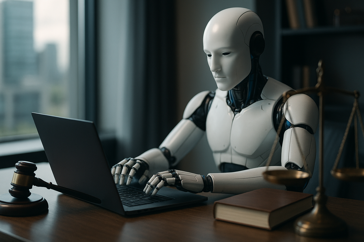 Agency team reviewing contracts and checklist addressing the legal risks of AI for marketing agencies