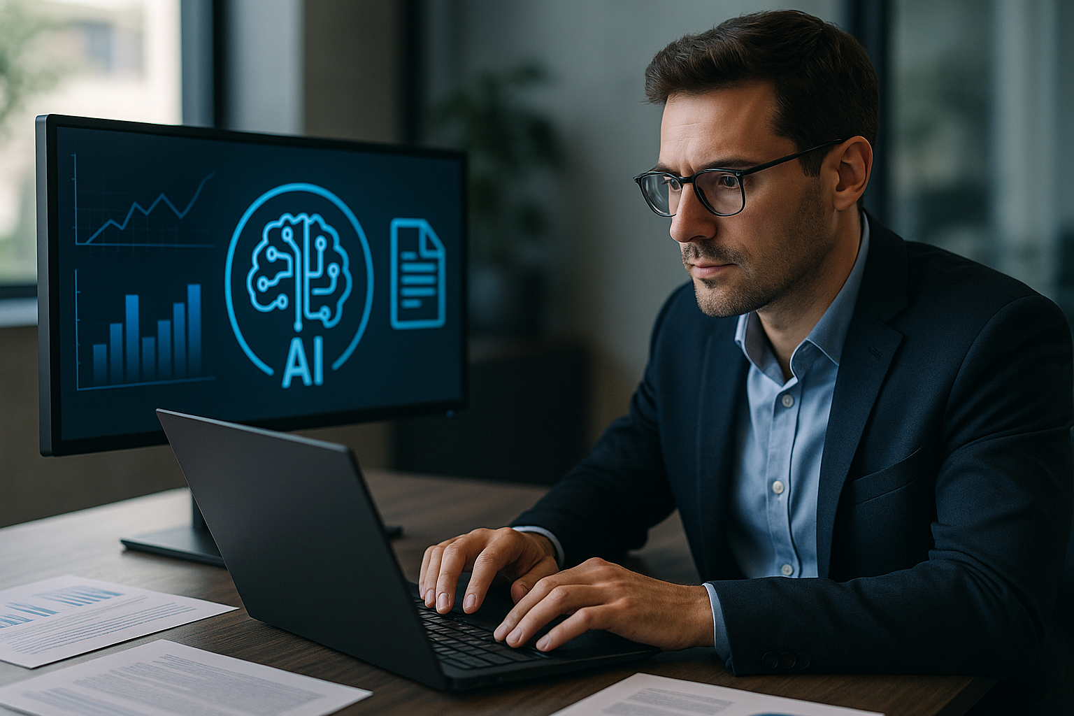 Multimodal enterprise documents (invoices, contracts, charts) parsed by AI agents for document intelligence into structured dashboards