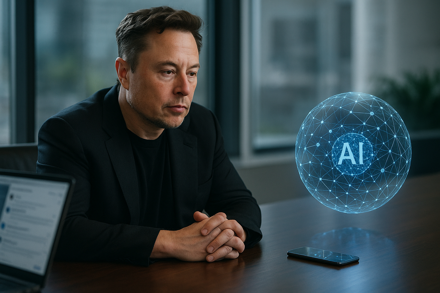 xAI acquisition of X logos over a data-center silhouette highlighting Grok integration and Colossus infrastructure