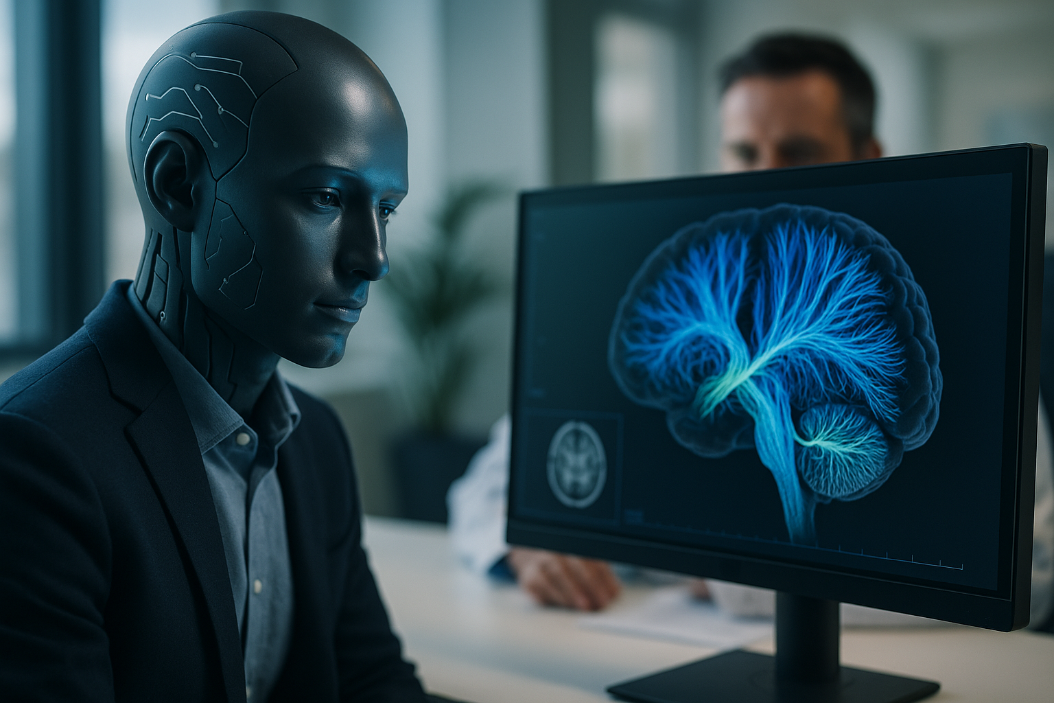 3D tractography rendering of the arcuate fasciculus overlaid on MRI illustrating AI white matter tractography and advanced dMRI microstructural maps