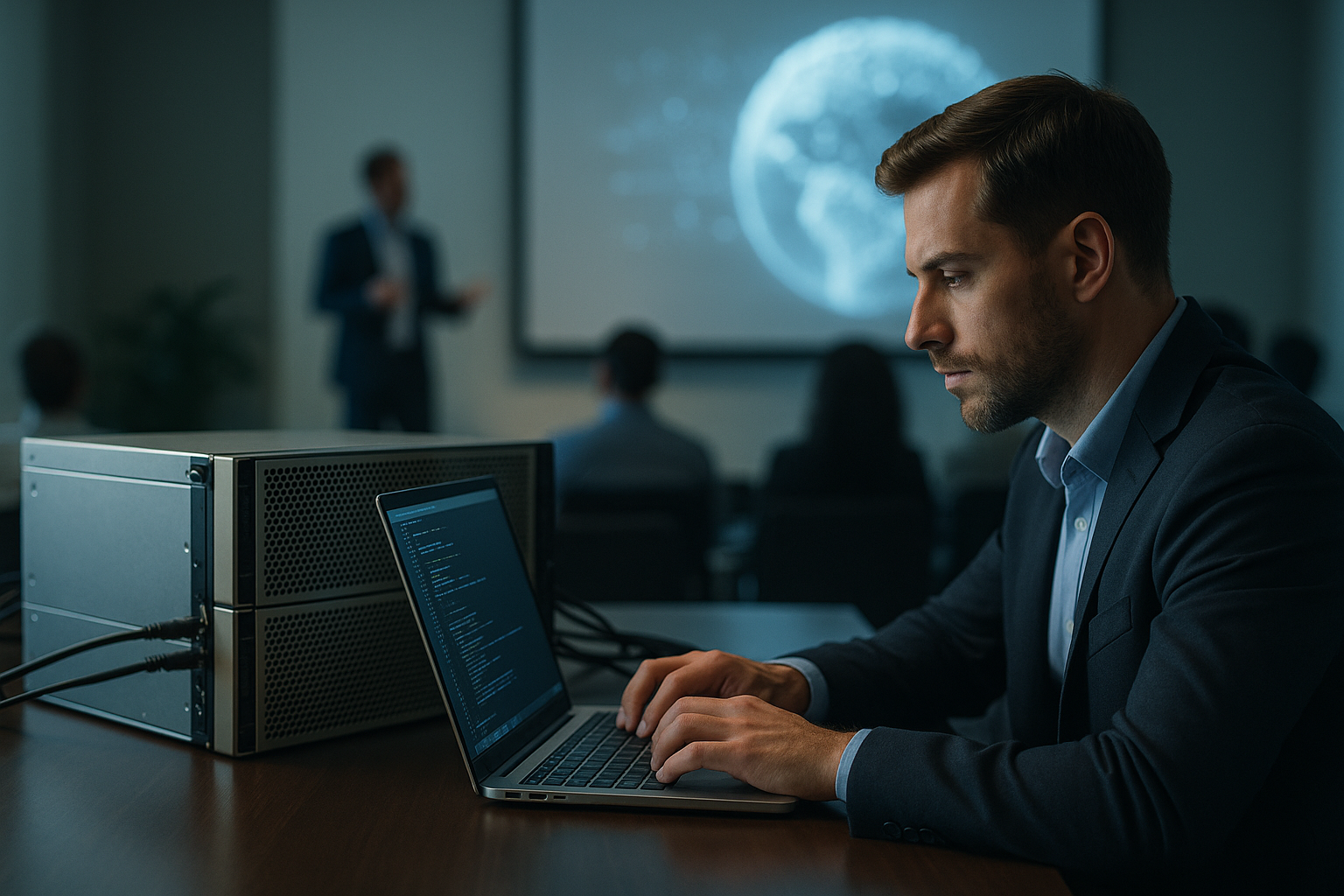 São Paulo tech district with AI circuit overlay representing the NVIDIA stack for sovereign AI in Brazil