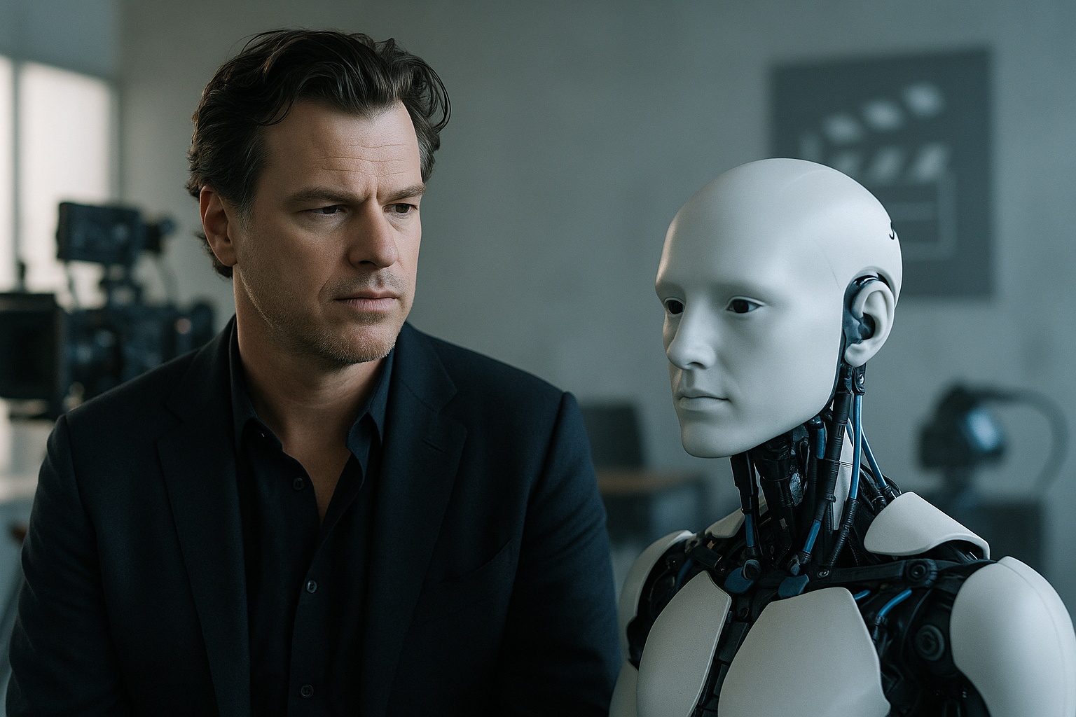 Post-production timeline with generative effects illustrating AI in film production workflows