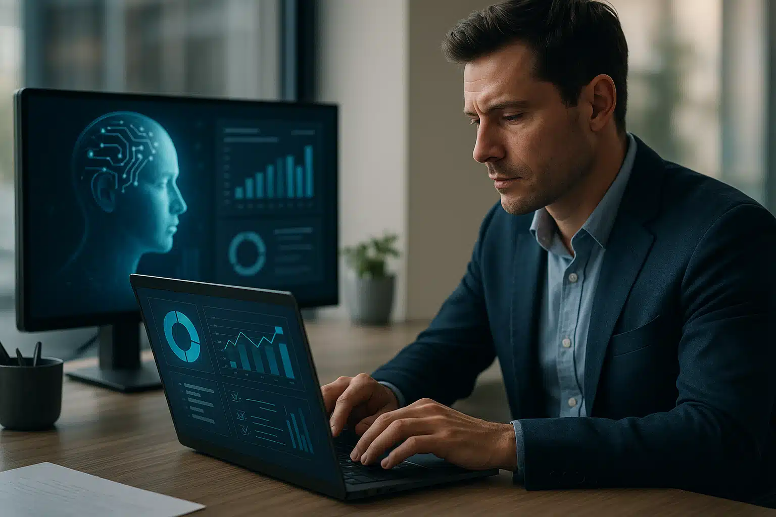 Privacy-first workforce analytics dashboard showing AI employee monitoring software insights and compliance controls