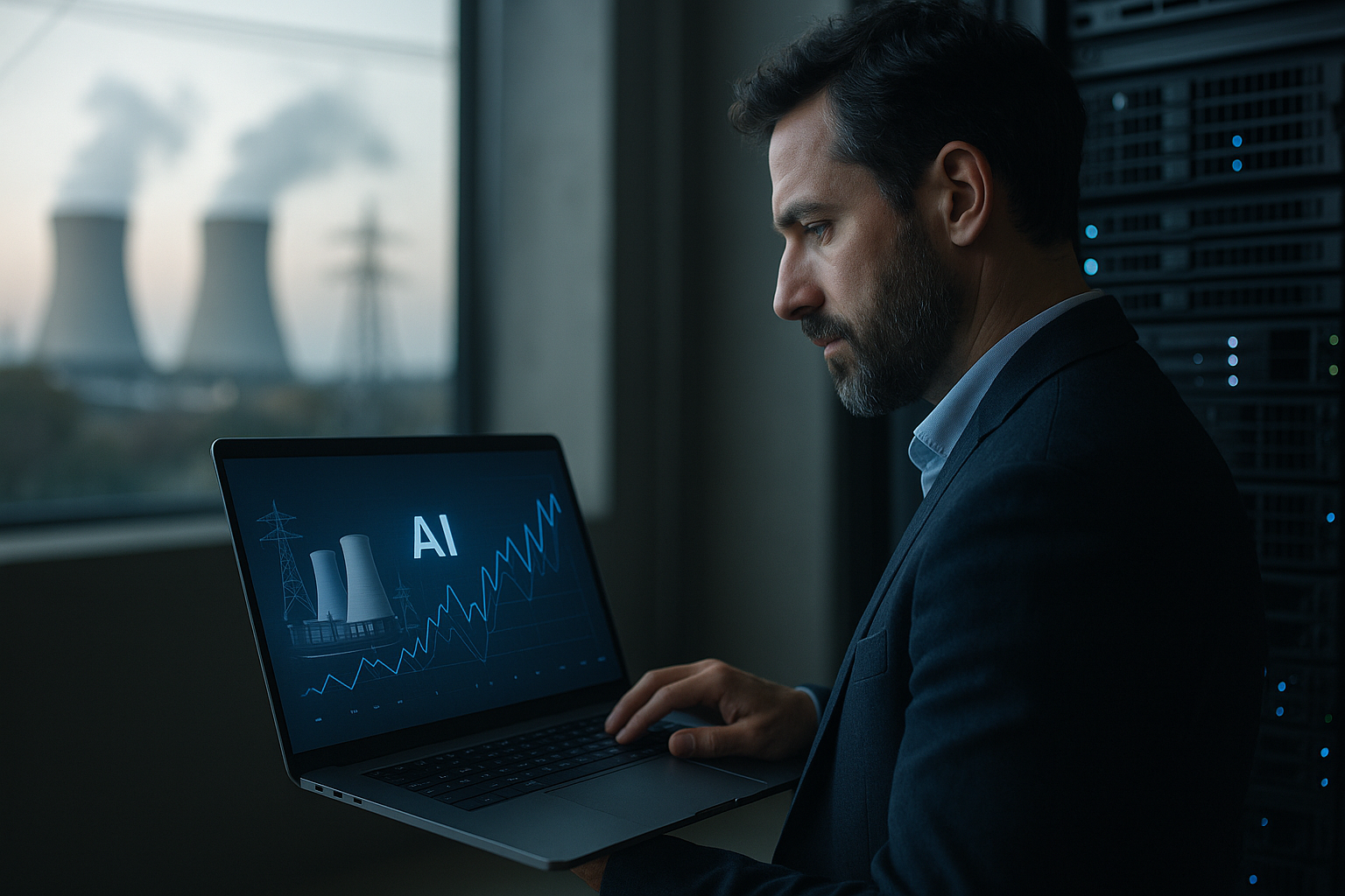 Industrial control room with telemetry overlays illustrating NVIDIA AI cybersecurity for critical infrastructure using BlueField-3 DPUs and Morpheus