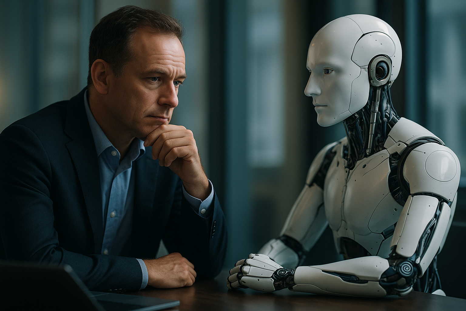 Abstract illustration of a neural body map and language model interface representing the AI consciousness debate