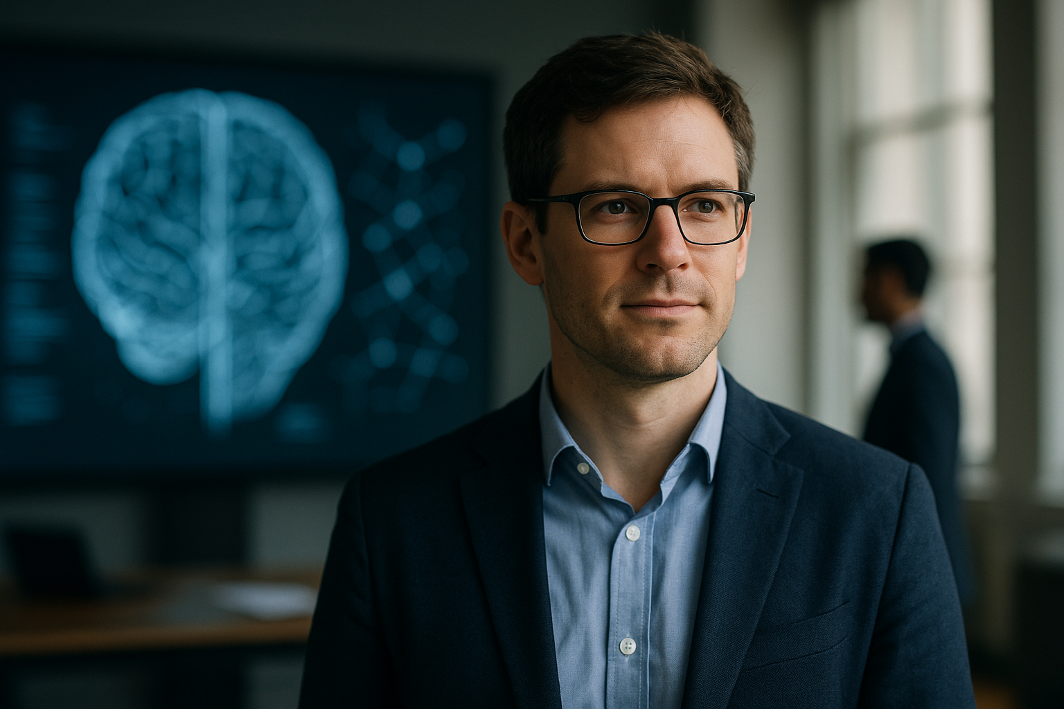 Brian Hedden portrait with MIT computing and AI ethics leadership appointment banner announcing SERC co-associate dean role