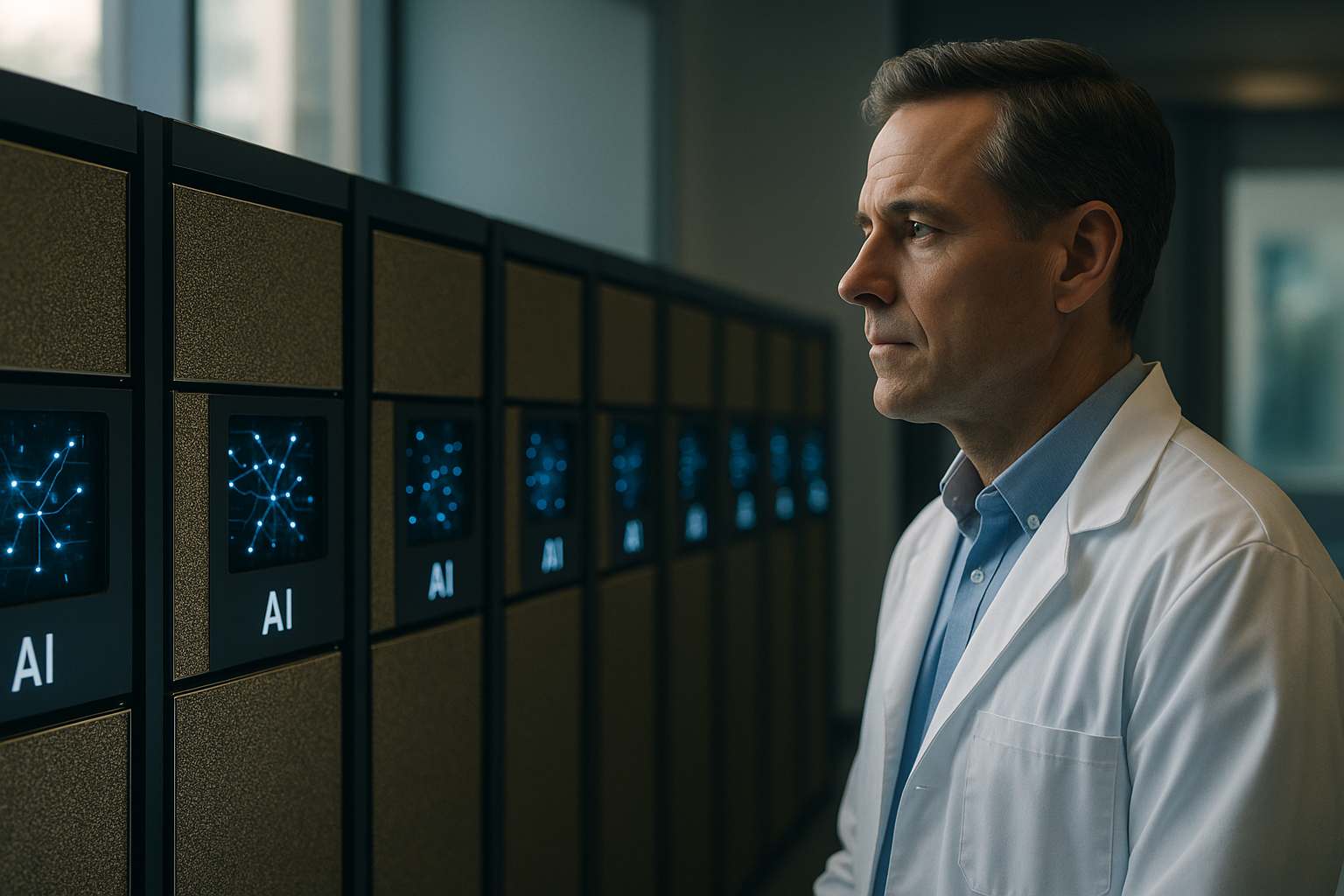 NVIDIA DGX SuperPOD racks powering LillyPod AI supercomputer in Eli Lilly's on-prem AI factory