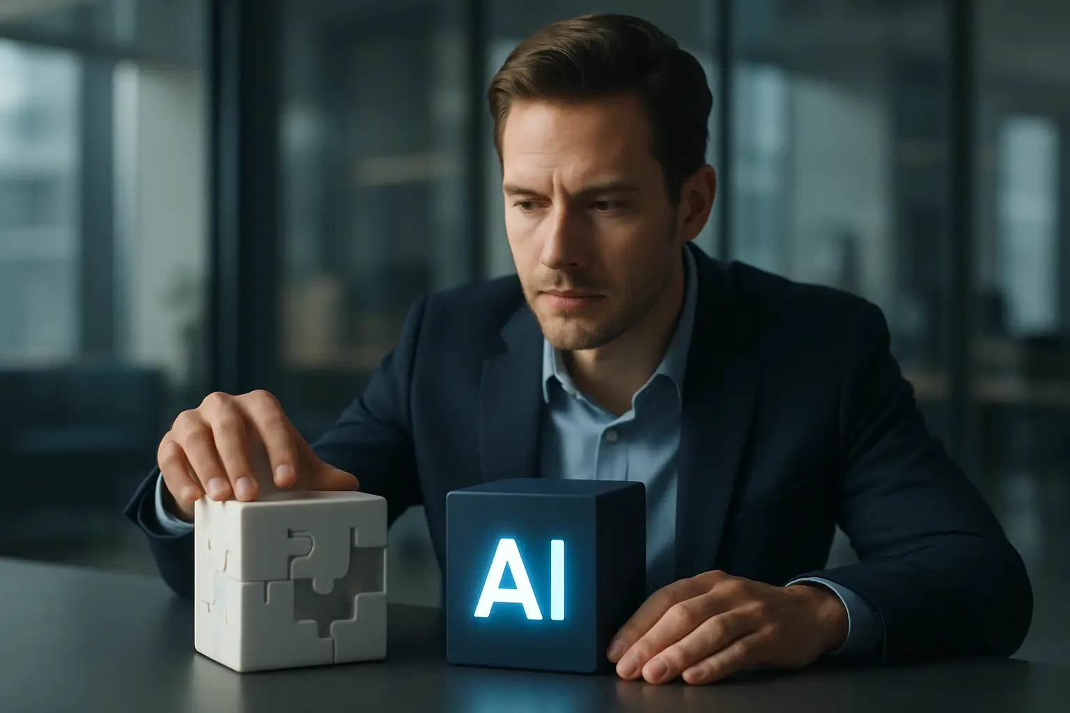 Hybrid enterprise architecture diagram illustrating open and proprietary AI models with RAG, APIs, and data controls for businesses