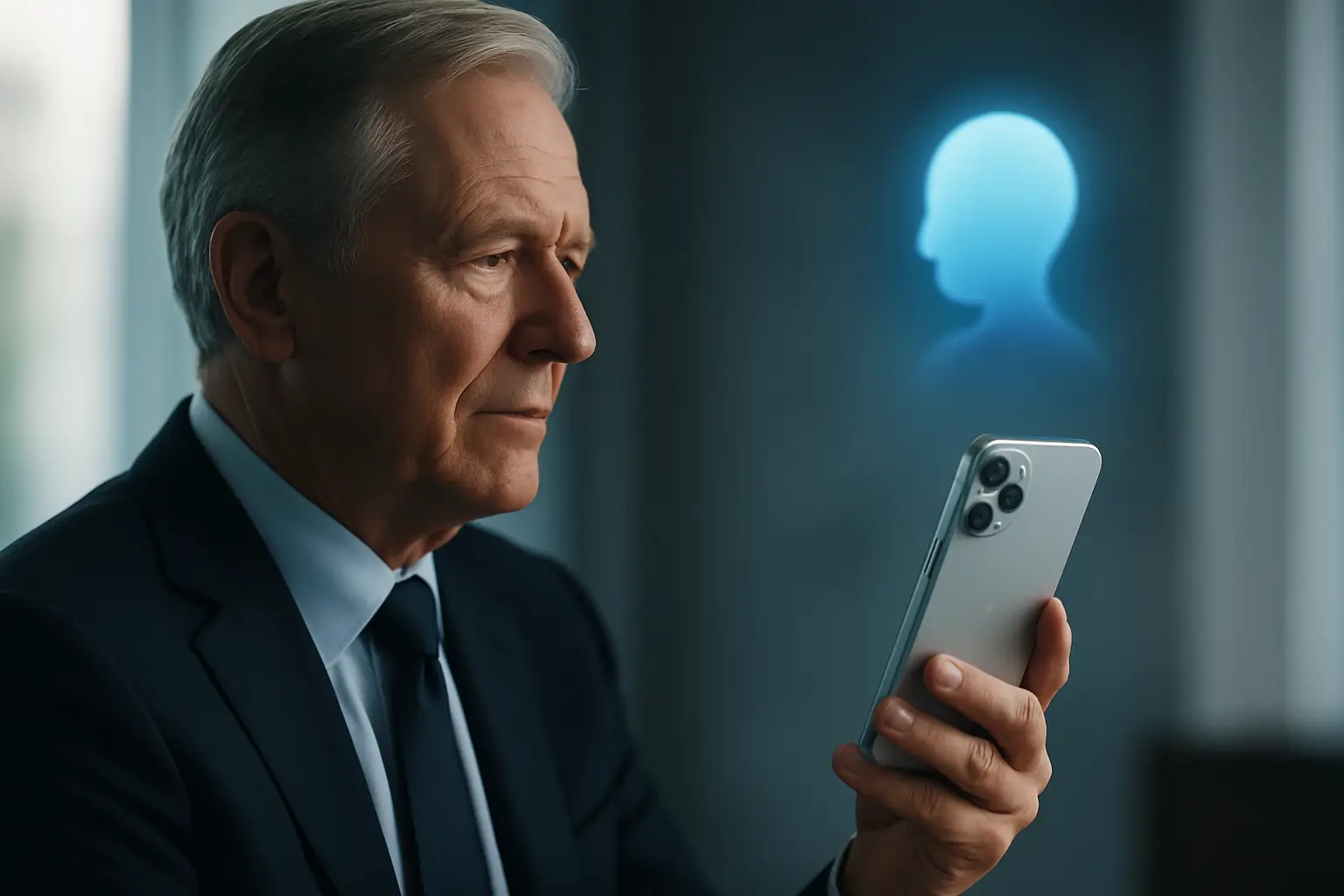 iPhone on a desk illustrating Apple iPhone long-term strategy and AI integration with Siri and Apple Intelligence