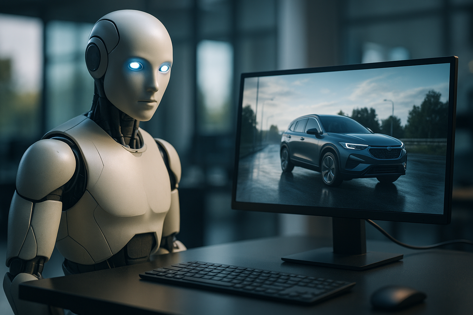 Split-screen of an Omniverse OpenUSD scene and photorealistic output from NVIDIA Cosmos foundation models with spatiotemporal control maps