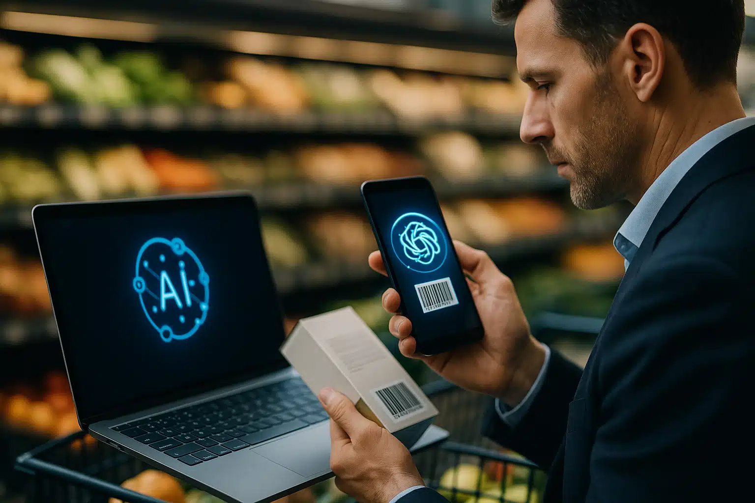 AI agent assembling multi-merchant cart illustrating the Walmart OpenAI agentic commerce partnership and autonomous shopping workflows