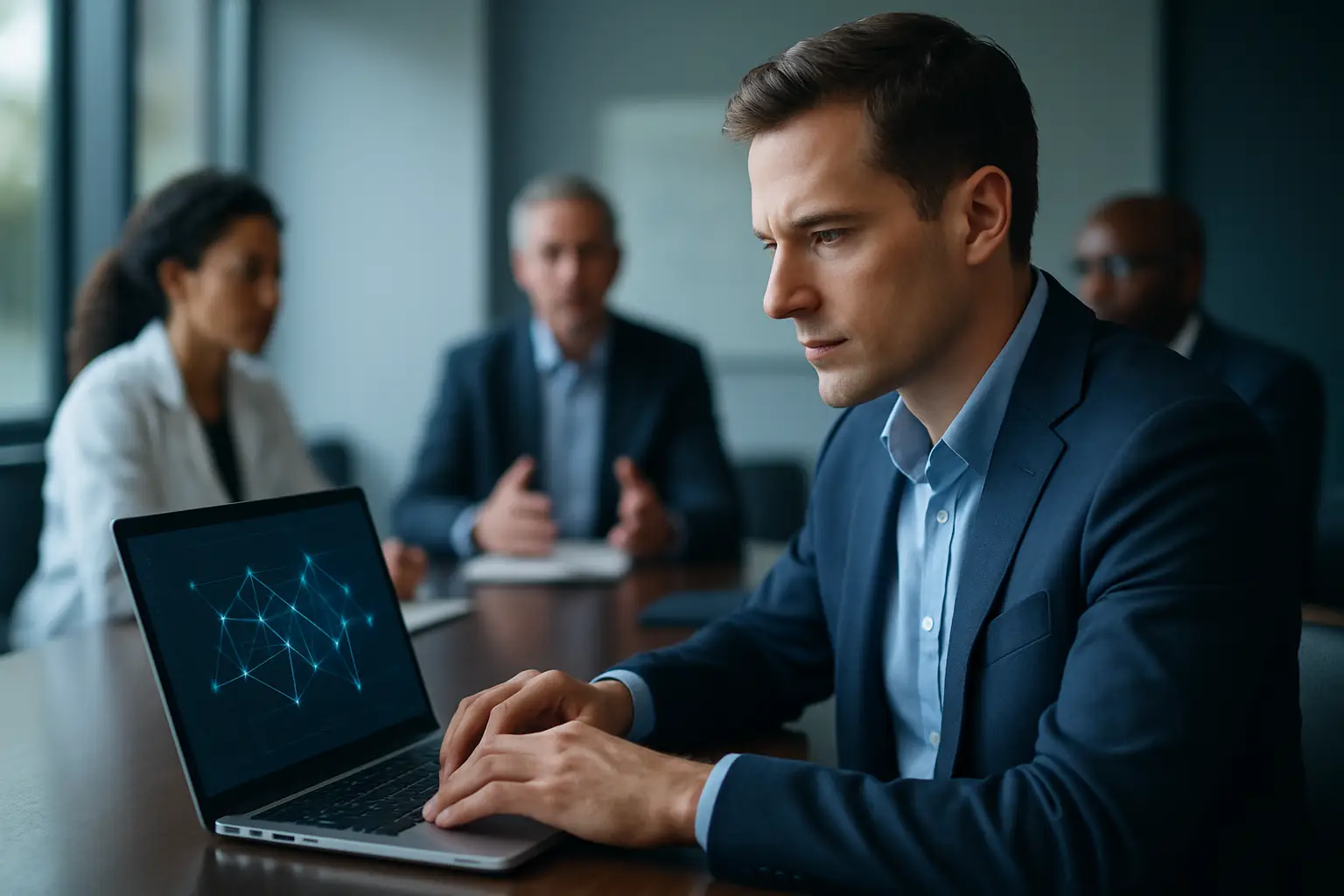 Team implementing algorithmic decision-making for businesses with optimization and ML dashboards