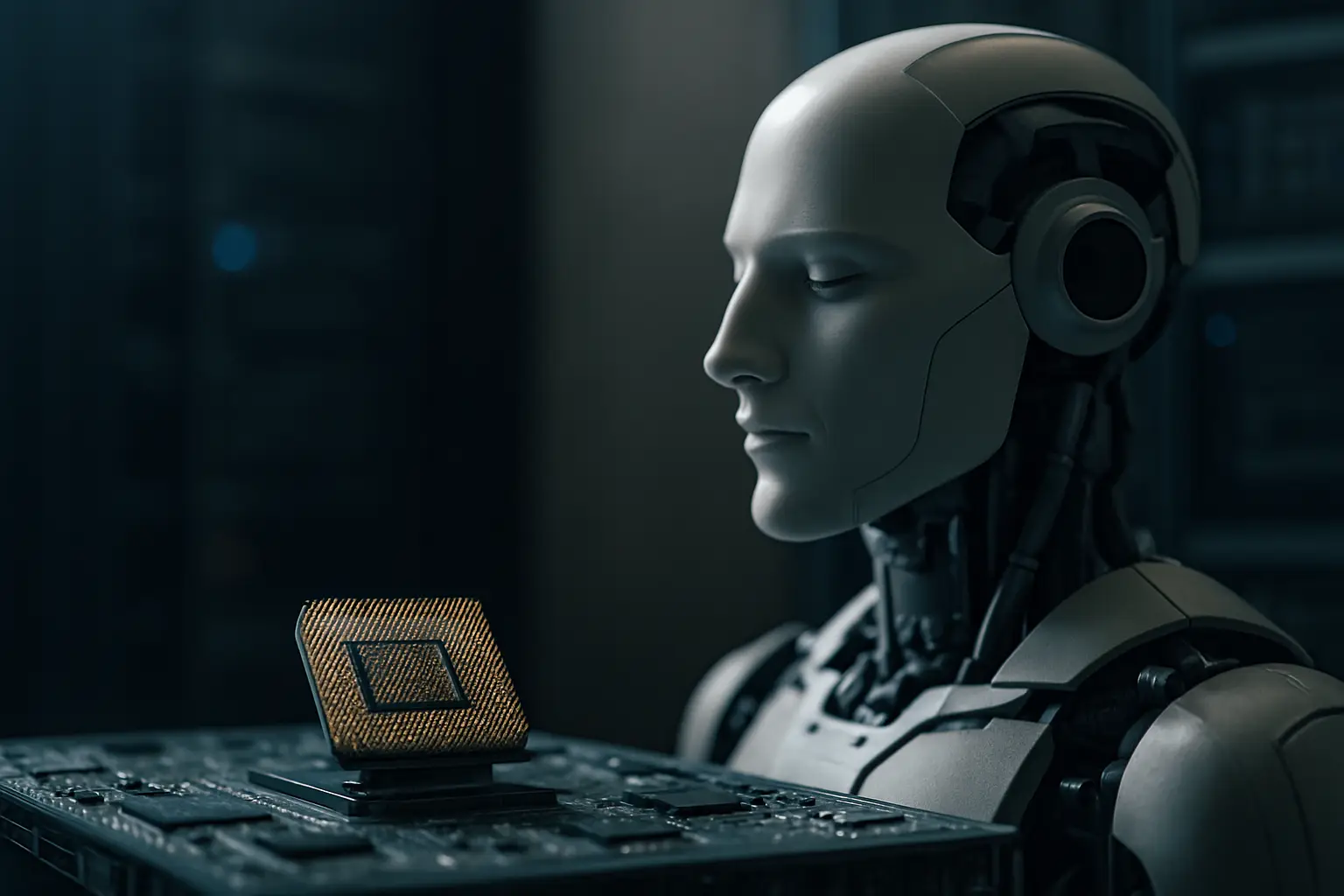 Illustration of the future of machine intelligence showing architectures, integrated memory, and hardware tradeoffs