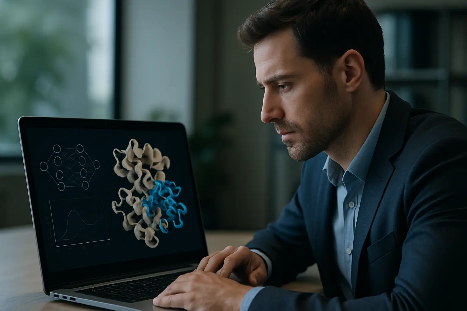 AI-driven protein binder design workflow showing Proteina-Complexa diffusion backbones, ProteinMPNN sequence assignment, and AlphaFold triage