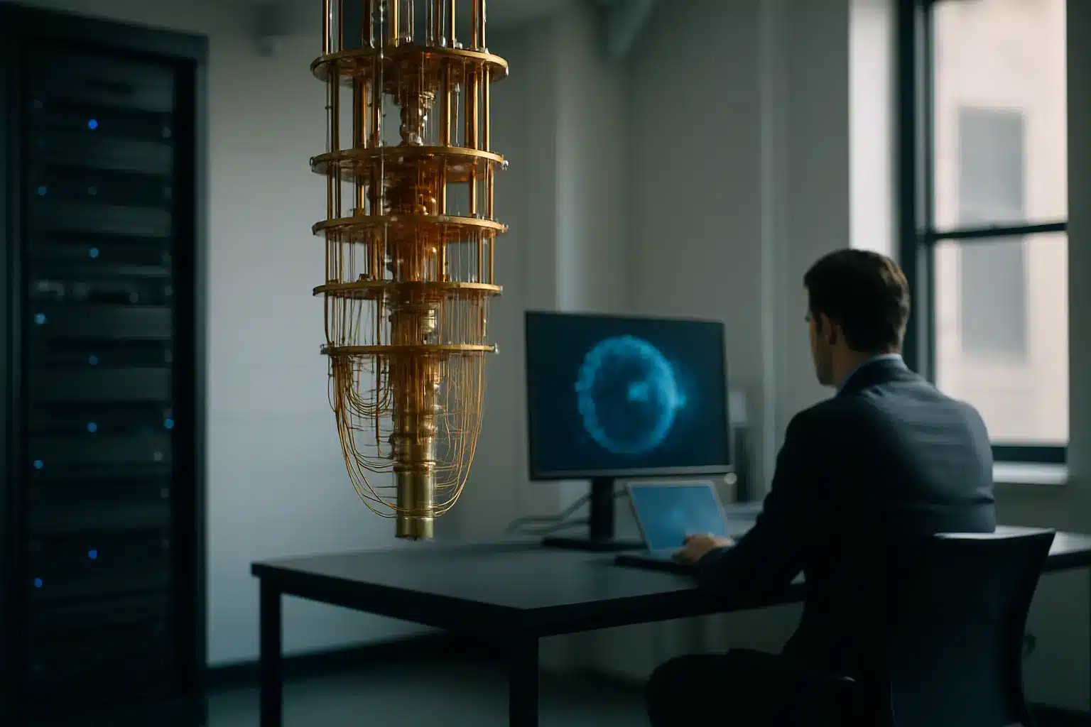 MIT-IBM Computing Research Lab launch: researchers collaborating on hybrid quantum-classical systems and AI in the Cambridge lab