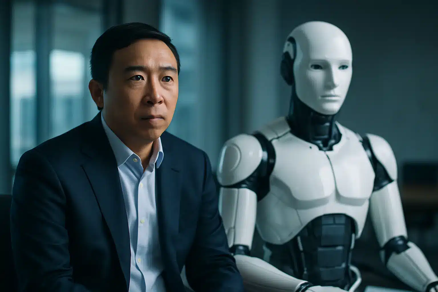 Andrew Yang on AI and universal basic income speaking at MAICON 2026