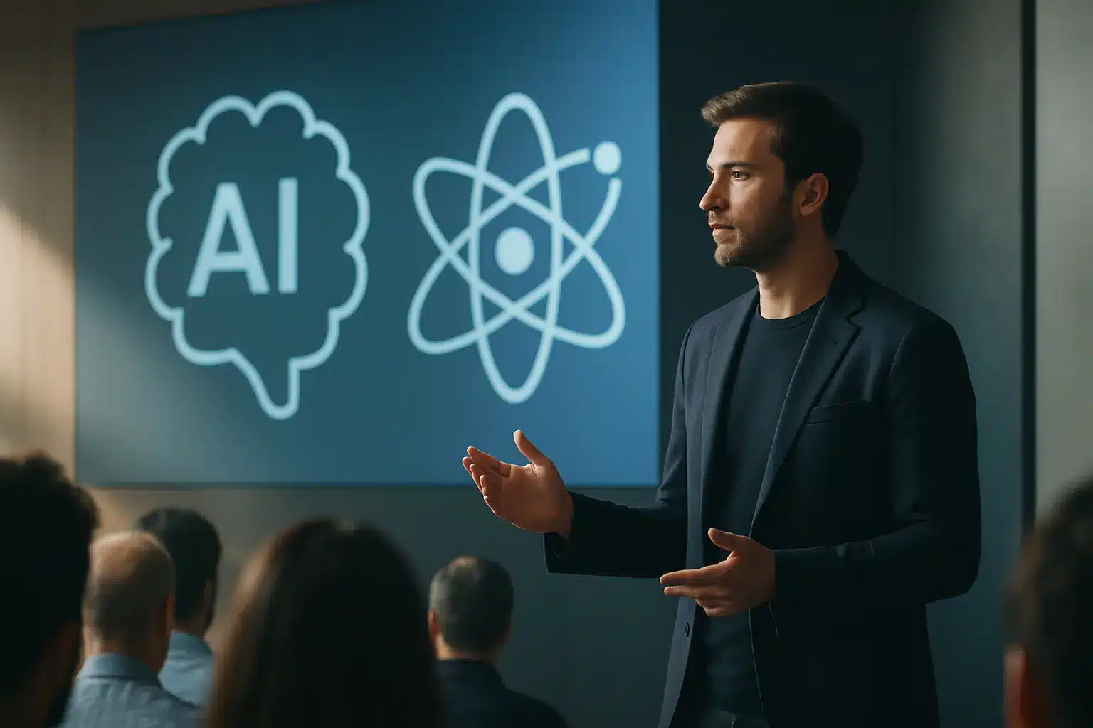 Google I/O 2026 Gemini and Search updates keynote slide showing Gemini Omni, AI Mode, and smart glasses